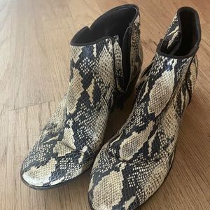 Sam Edelman Snakeskin Ankle Boots